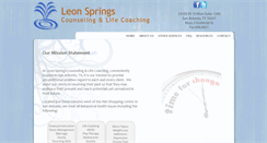 Desktop Screenshot of leonspringscounseling.com